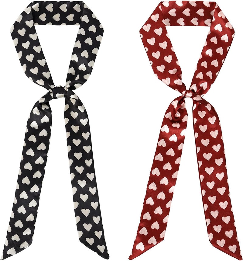 DOCILA Skinny Scarf For Women Fruits Print Silk Hair Head Scarf Small Purse Bag Neck Scarves Headband Handbag Accessories - Image 1